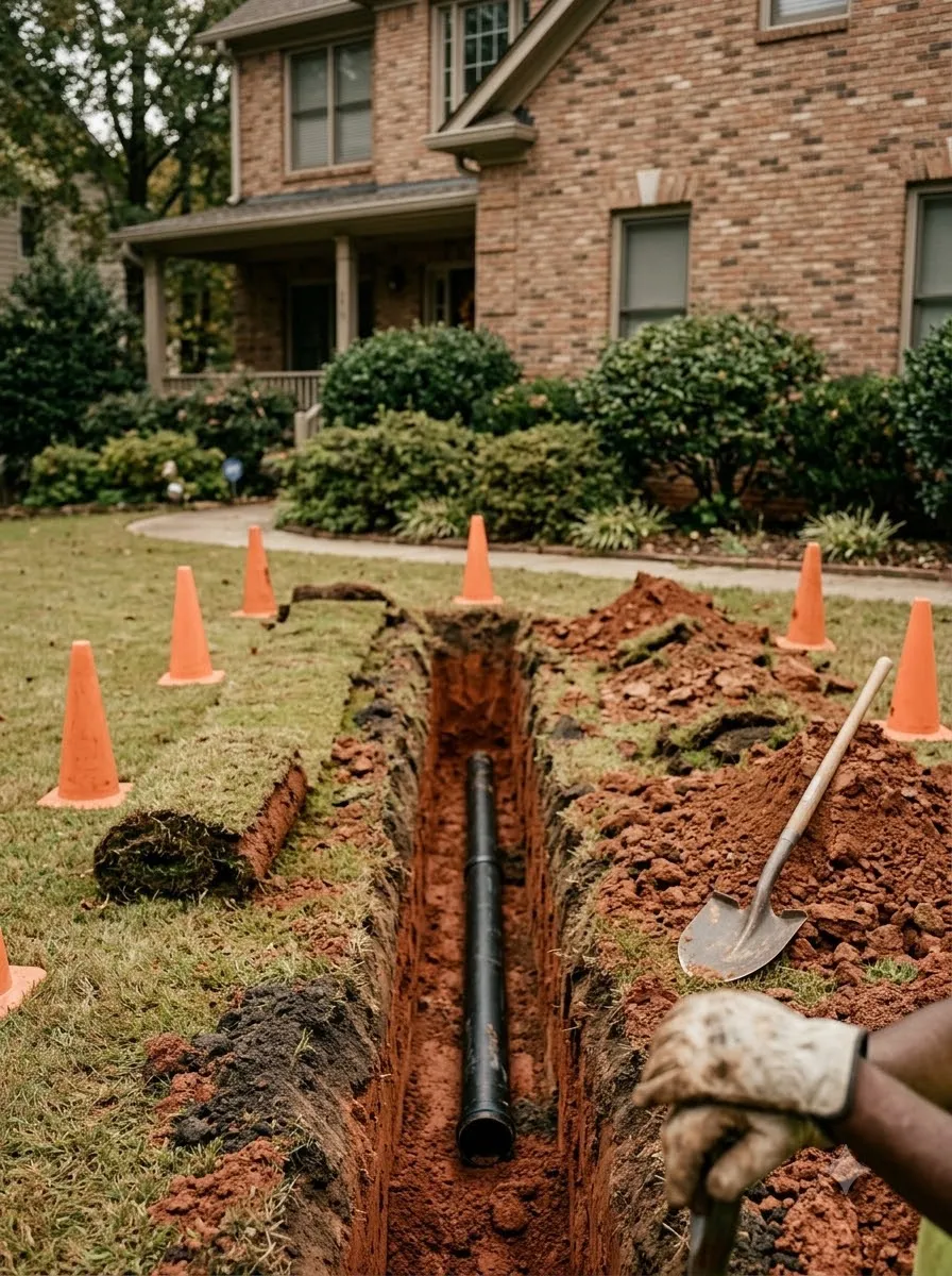 Main sewer line repair in Virginia-Highland