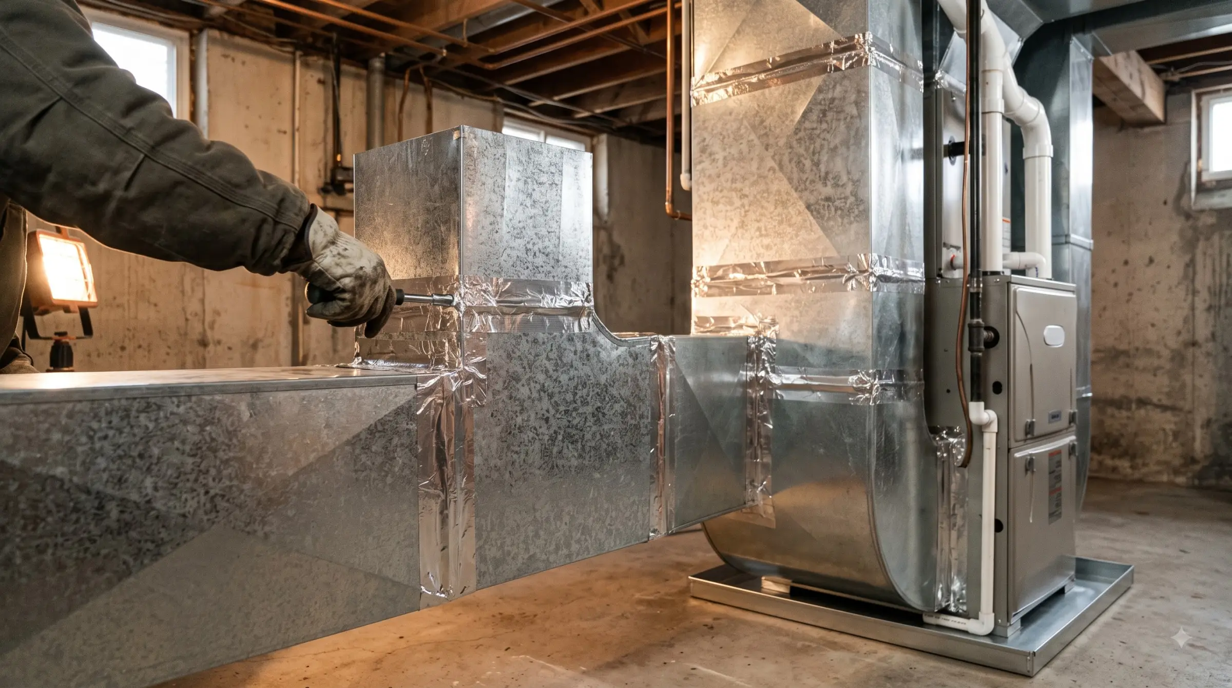 Furnace and ductwork in East Point